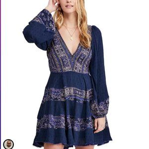 Free people My Love Mini Dress Indigo bluenavy blue mini dress XS